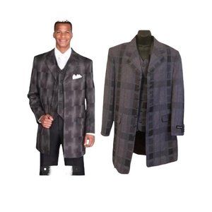 Jacket Suits vest pants blazer sweater dress pants plaid blue purple